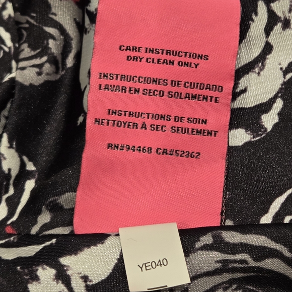 NWT - Betsey Johnson Charcoal Pea Coat with Satin Floral Lining - Picture 8 of 8